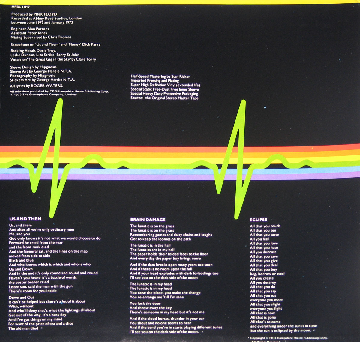 High Resolution Photo #5 PINK FLOYD Dark Side Moon MFSL Japan 